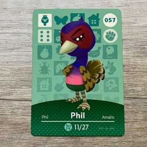 Genuine Animal Crossing Amiibo Card Phil